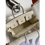 Birkin 25cm Epsom Leather Milkshake White Gold Buckle