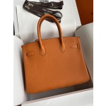 Birkin 25/30/35cm Imported Togo leather Orange Gold buckle