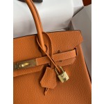 Birkin 25/30/35cm Imported Togo leather Orange Gold buckle