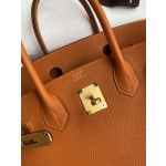 Birkin 25/30/35cm Imported Togo leather Orange Gold buckle