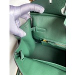Birkin 25/30/35cm imported Togo leather peacock green gold buckle