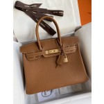 Birkin 25/30/35cm imported Togo leather gold brown gold buckle