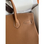 Birkin 25/30/35cm imported Togo leather gold brown gold buckle