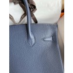 Birkin 25/30/35cm imported Togo leather dark blue gold buckle