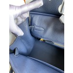 Birkin 25/30/35cm imported Togo leather dark blue gold buckle