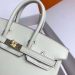 Birkin 25cm ck10 milkshake white gold buckle silver buckle original swift calfskin top craftsmanship beeswax thread handmade