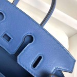 Birkin 25cm R2 onyx blue gold buckle silver buckle original swift calfskin top craftsmanship beeswax thread handmade