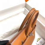 Birkin 25cm ck37 gold brown gold buckle silver buckle  Original swift calfskin top craftsmanship beeswax thread handmade