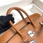 Birkin 25cm ck37 gold brown gold buckle silver buckle  Original swift calfskin top craftsmanship beeswax thread handmade