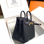 Birkin 25cm black gold buckle silver buckle  Original swift calfskin top craftsmanship beeswax thread handmade