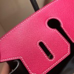 Birkin 30Cm Epsom E5 Rose Tyrien Rose spell 89 Noir black gold buckle top craftsmanship hand stitching waxed thread