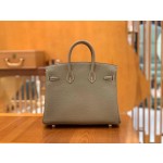Birkin Elephant Grey Gold Buckle togo leather French original beeswax thread