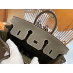 Birkin Elephant Grey Gold Buckle togo leather French original beeswax thread