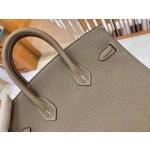 Birkin Elephant Grey Gold Buckle togo leather French original beeswax thread
