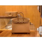 Birkin gold brown gold buckle togo France original beeswax thread