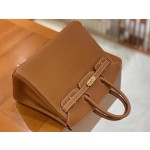 Birkin gold brown gold buckle togo France original beeswax thread