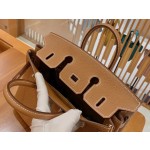 Birkin gold brown gold buckle togo France original beeswax thread