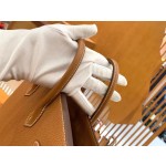 Birkin gold brown gold buckle togo France original beeswax thread