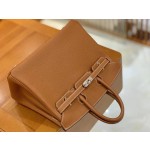 Birkin gold brown and silver buckle togo French original beeswax thread
