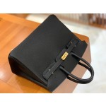 Birkin Black Gold Buckle togo French original beeswax thread