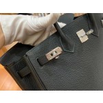 Birkin Black Silver Buckle togo French original beeswax thread
