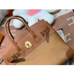 birkin30 imported cow hair ➕ golden brown swift full handmade gold buckle