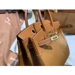 birkin30 imported cow hair ➕ golden brown swift full handmade gold buckle