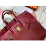 birkin30/25 burgundy imported fetal cow hair spelling swift all handmade gold buckle