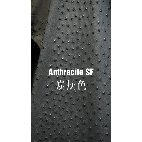 Hermes production of exclusive leather contact customer service custom South African wild ostrich skin:Charcoal Gray