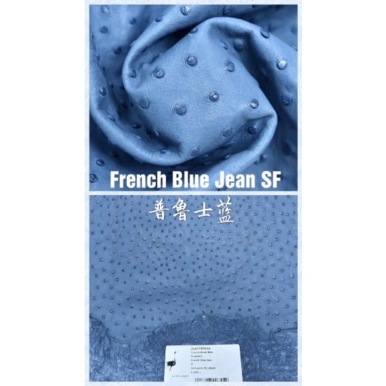 Hermes production of exclusive leather contact customer service custom South African wild ostrich skin:7P Prussian Blue