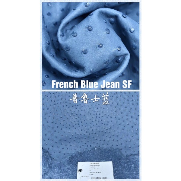 Hermes production of exclusive leather contact customer service custom South African wild ostrich skin:7P Prussian Blue