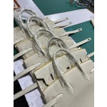 Hermes bag making process Bk25/30 milkshake white touch    The process of making crocodile skin pattern