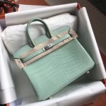 Hermes bag making process：American mint green big leather to new leather Bk 25 30 can do