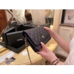 CHANEL 𝑾𝒐𝒄 Fat Choi bag (pressed version) leather black ox gold