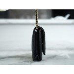 Chanel 𝑾𝒐𝒄 Lucky Bag Entry Classic 𝑾𝒐𝒄𝒄 (Magnetic Buckle) Black Bull Gold