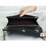 CHANEL 𝑾𝒐𝒄 Hairy Bag Entry Classic 𝑾𝒐𝒄𝒄 (Magnetic Closure) Black Bull Silver