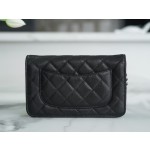 CHANEL 𝑾𝒐𝒄 Hairy Bag Entry Classic 𝑾𝒐𝒄𝒄 (Magnetic Closure) Black Bull Silver
