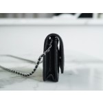 CHANEL 𝑾𝒐𝒄 Hairy Bag Entry Classic 𝑾𝒐𝒄𝒄 (Magnetic Closure) Black Bull Silver