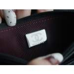 CHANEL 𝑾𝒐𝒄 Hairy Bag Entry Classic 𝑾𝒐𝒄𝒄 (Magnetic Closure) Black Bull Silver