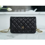 CHANEL 𝑾𝒐𝒄 Fat Choi Bag Entry Classic 𝑾𝒐𝒄𝒄 (Magnetic Closure) Black Sheep Gold🐑