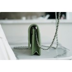 CHANEL 𝑾𝒐𝒄 Hairy Bag Entry Classic 𝑾𝒐𝒄𝒄𝑾𝒐𝒄 (Magnetic Closure) (Lambskin) Matcha Green