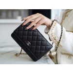 Chanel 𝑾𝒐𝒄 hair bag 𝟮𝟭/𝟮𝟮 autumn and winter new gold chain caviar grain embossed calfskin