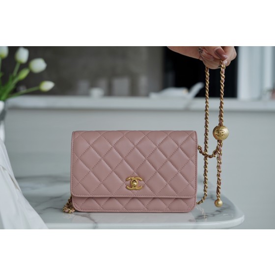 Chanel 𝑾𝒐𝒄 hair bag metallic ball 𝒘𝒐𝒄𝒄 dry rose pink