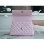 CHANEL 𝑪𝒐𝑪𝒐 𝒉𝒂𝒏𝒅𝒍𝒆 New Cowhide Handle Small Cherry Blossom Pink