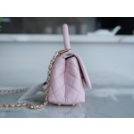 CHANEL 𝑪𝒐𝑪𝒐 𝒉𝒂𝒏𝒅𝒍𝒆 New Cowhide Handle 𝗠𝗶𝗡𝗶𝗡𝗶 Cherry Blossom Pink