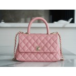 CHANEL 𝑪𝒐𝑪𝒐 𝒉𝒂𝒏𝒅𝒍𝒆 New Cowhide Handle Small Pink