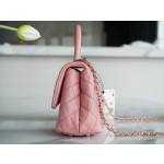 CHANEL 𝑪𝒐𝑪𝒐 𝒉𝒂𝒏𝒅𝒍𝒆 New Cowhide Handle Small Pink