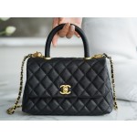 CHANEL 𝑪𝒐𝑪𝒐 𝒉𝒂𝒏𝒅𝒍 𝒆 New Cowhide Handle Small Black