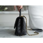 CHANEL 𝑪𝒐𝑪𝒐 𝒉𝒂𝒏𝒅𝒍 𝒆 New Cowhide Handle Small Black
