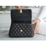 CHANEL 𝑪𝒐𝑪𝒐 𝒉𝒂𝒏𝒅𝒍 𝒆 New Cowhide Handle Small Black